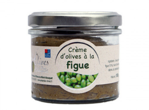 Les amandes et olives du Mont Bouquet - Crème d'olives aux figues 100 g