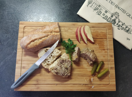 Ferme des Hautes Granges - Tranche de terrine foies de volailles au pommes par 200 gr