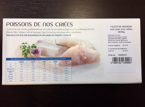 AQUADIS NATURELLEMENT - [surgelé] Filets De Rouget Grondin 20/40gr