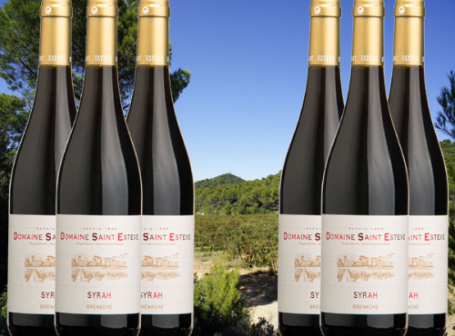 Château Saint Estève d'Uchaux - AOP Côtes du Rhône Syrah Rouge 2019 BIO x6