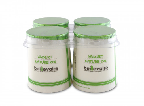 BEILLEVAIRE - Lot de 4 Yaourts Nature 0% MG