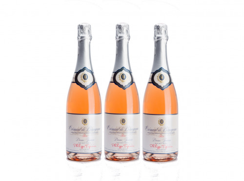 Domaine Tupinier Philippe - 3 Bouteilles De Crémant De Bourgogne Rosé