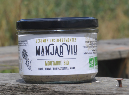 Manjar Viu : Légumes lacto fermentés - Moutarde bio lacto fermentée -220 g