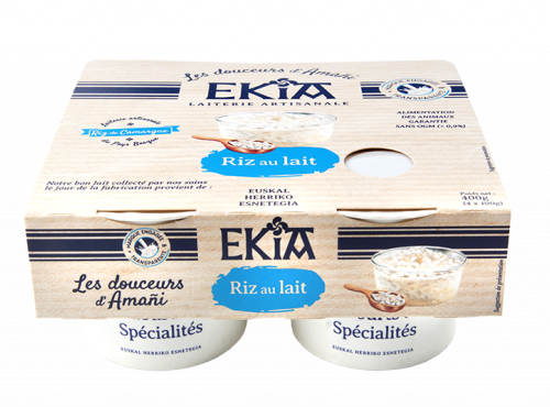 Bastidarra – Ekia - Riz au lait nature  4*100gr