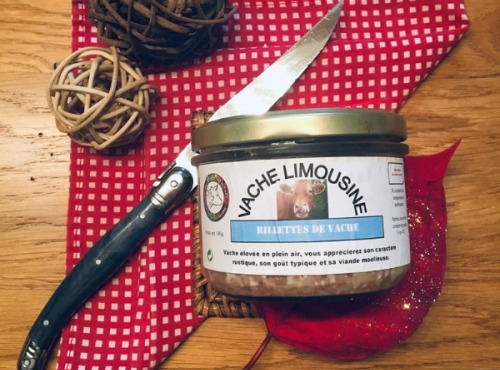 Champ Roi des Saveurs - Rillette de Bœuf de race Limousine Label Rouge - 180 g